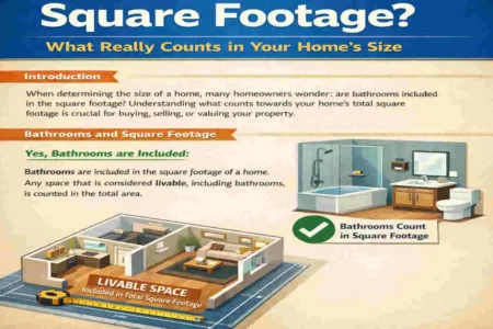 are bathrooms included in square footage