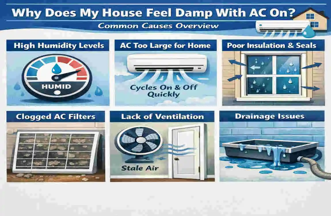 Why Does My House Feel Damp with AC On?