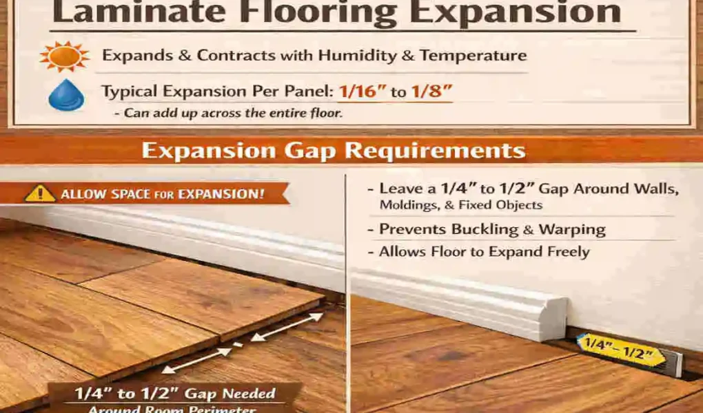 how much does laminate flooring expand