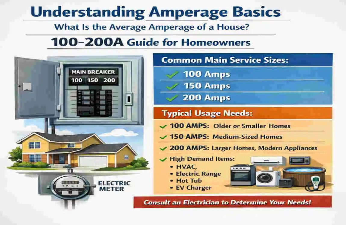 What Is the Average Amperage of a House? 100-200A Guide for Homeowners