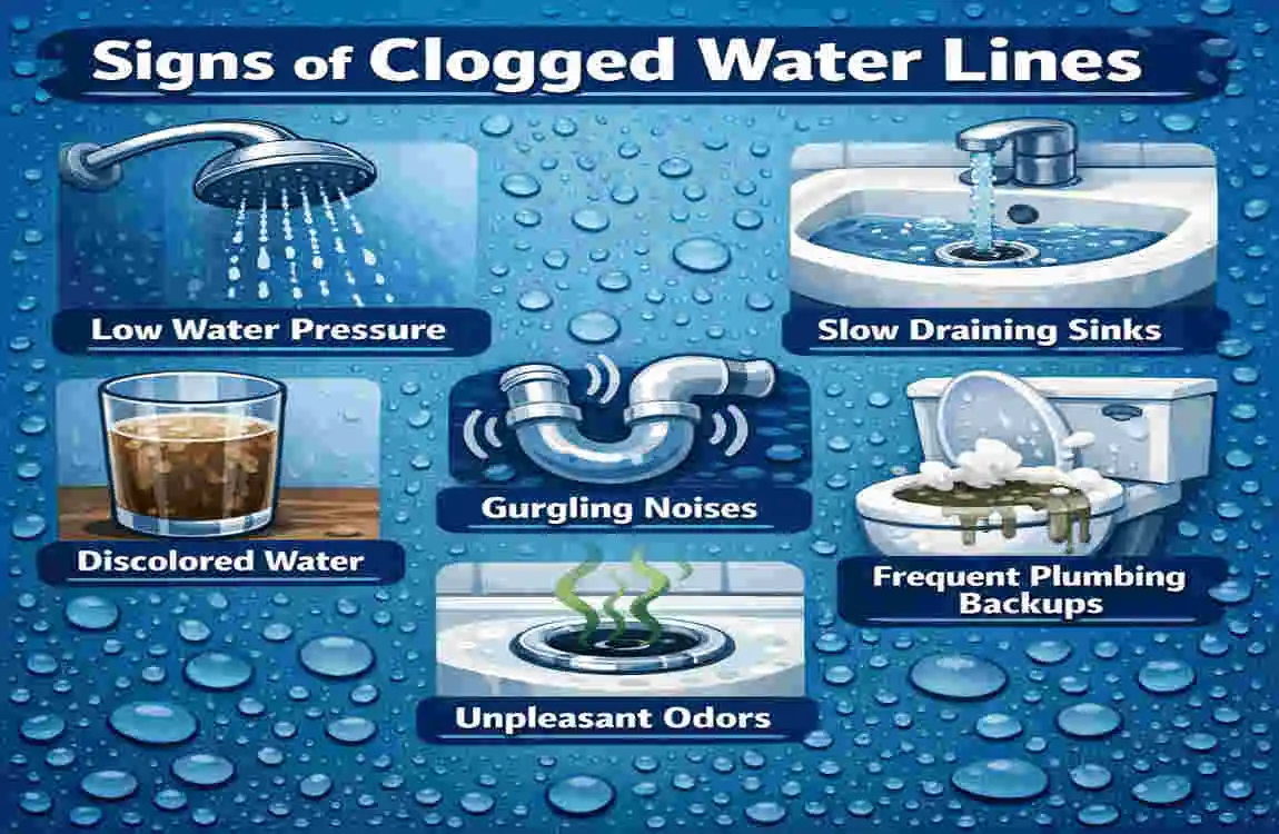 how to unclog water lines in house