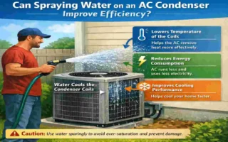 does spraying ac condenser with water help cool house