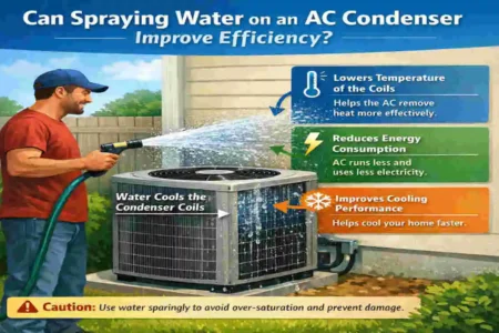 does spraying ac condenser with water help cool house