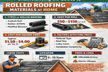how much does a roll of rolled roofing cost