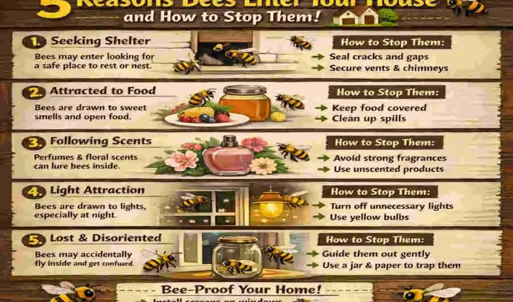 why do bees keep coming in my house