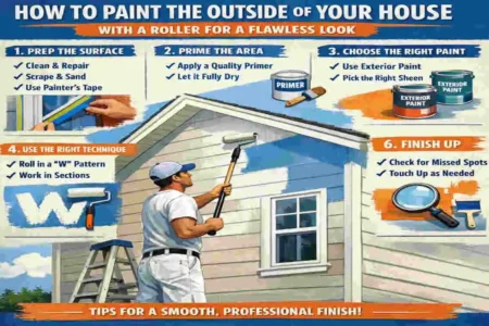 how to paint exterior house with roller