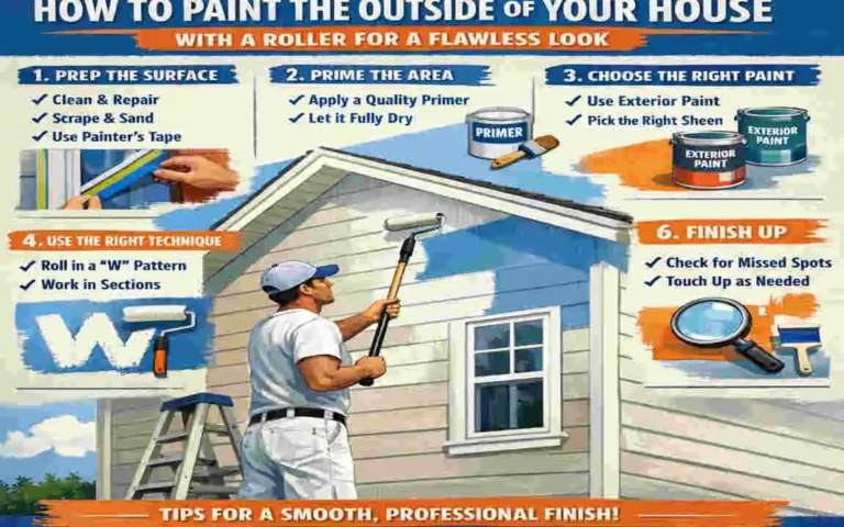 how to paint exterior house with roller