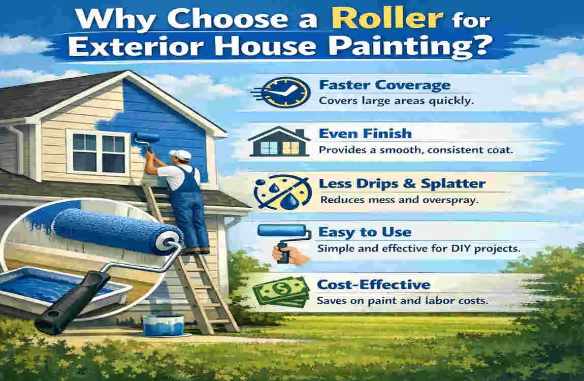 how to paint exterior house with roller