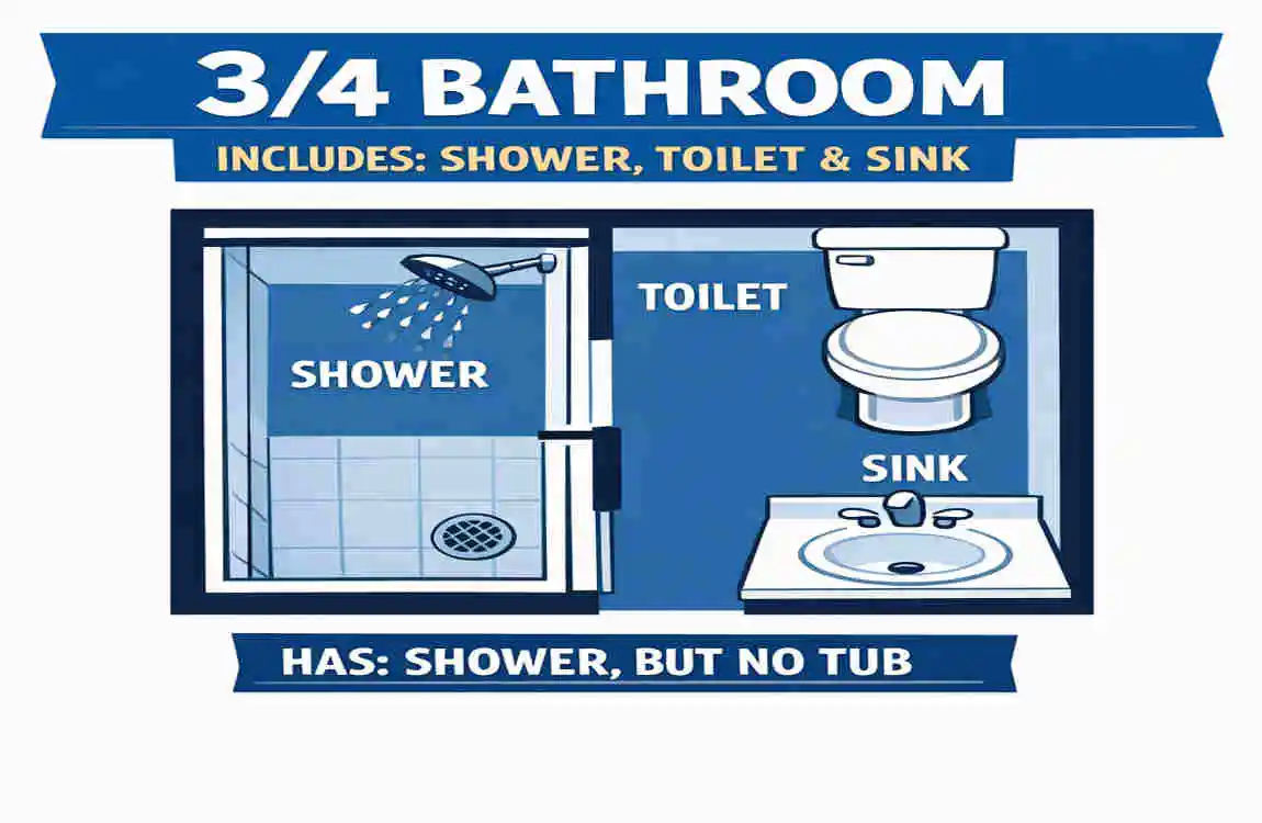 What Is a 3/4 Bathroom?
