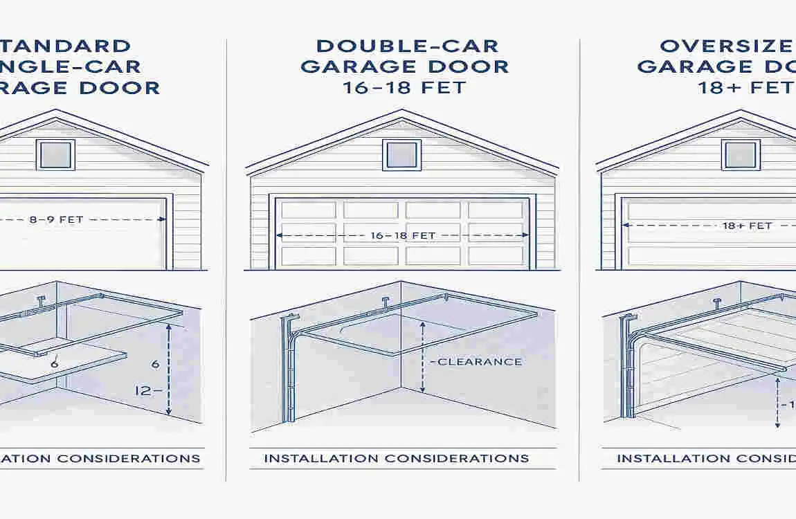 how wide is a double garage door