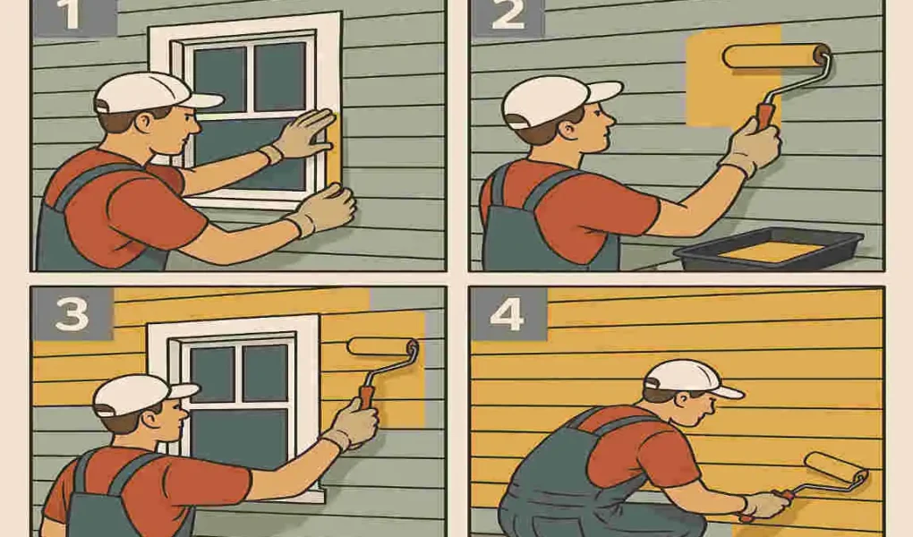 how to paint exterior house with roller