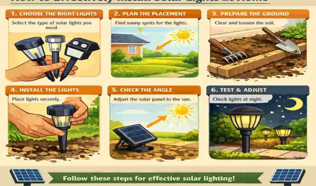 how to install solar light at home