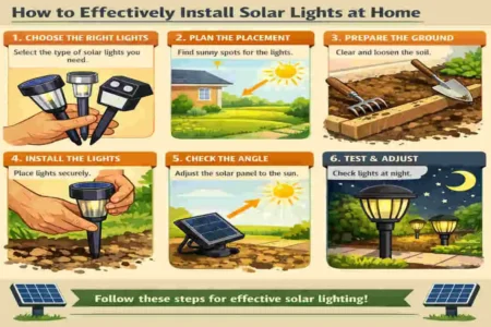 how to install solar light at home