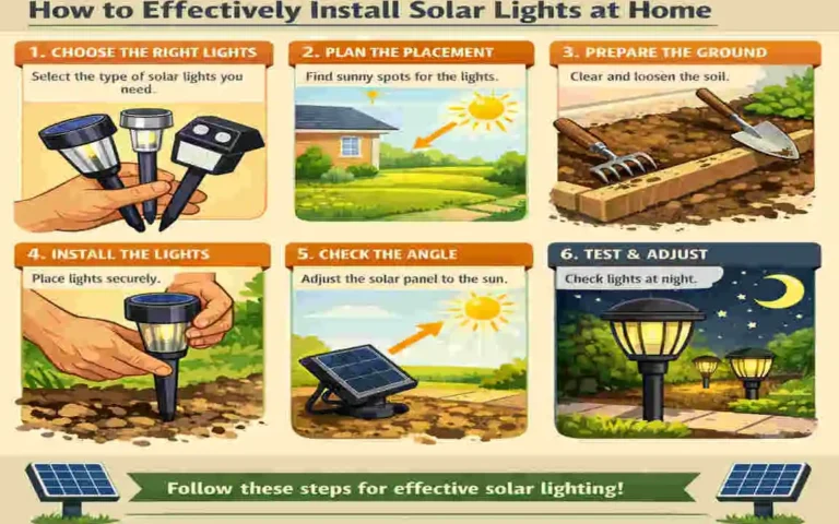 how to install solar light at home