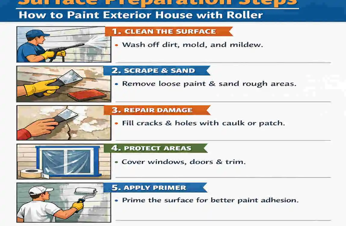how to paint exterior house with roller