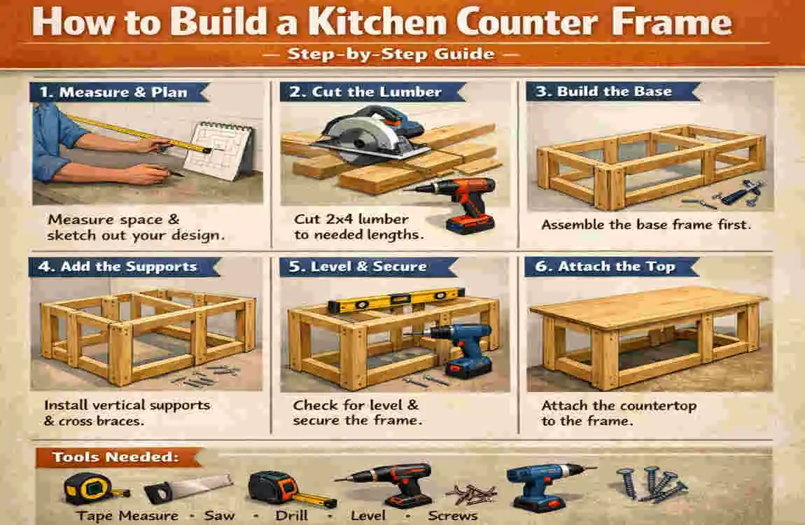 How to Build a Kitchen Counter Frame for Your Home