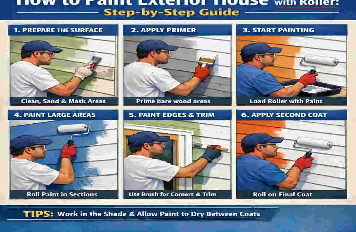 how to paint exterior house with roller
