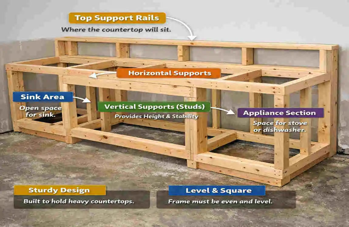 How to Build a Kitchen Counter Frame for Your Home