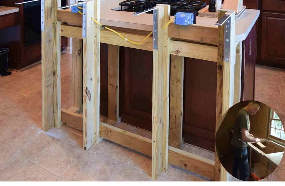 how to build kitchen counter frame