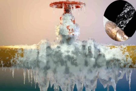 can gas lines freeze in a house