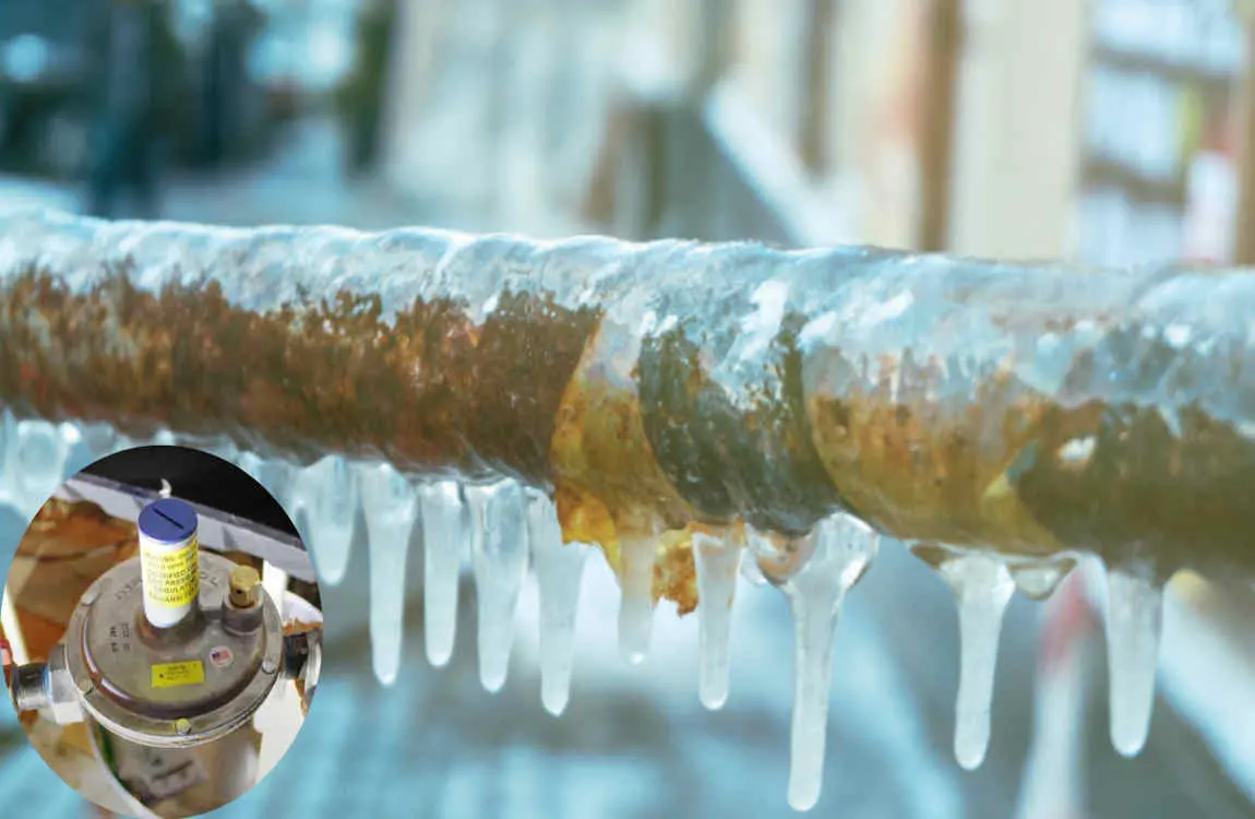 can gas lines freeze in a house