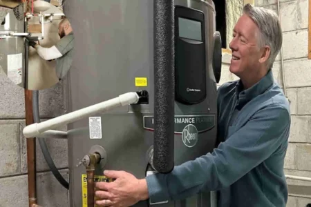 how to move a tank water heater from basement