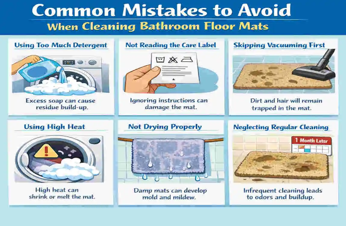 how to clean bathroom floor mats