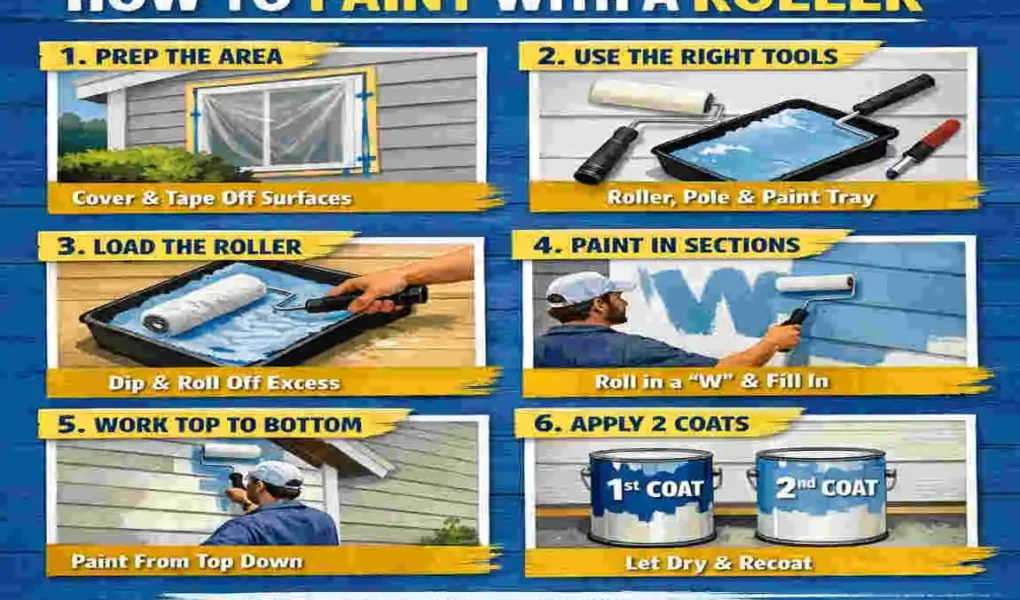 how to paint exterior house with roller