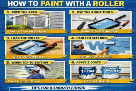 how to paint exterior house with roller