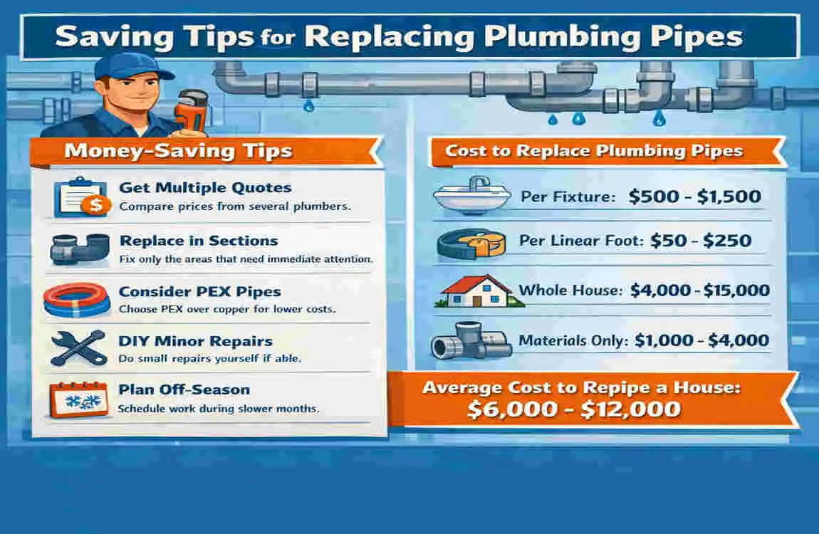 how much to replace plumbing pipes