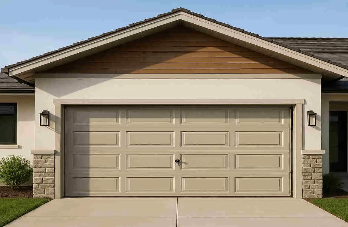 how wide is a double garage door