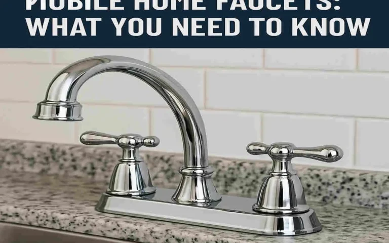 Mobile Home Faucets: What You Need to Know