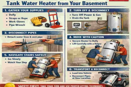 how to move a tank water heater from basement
