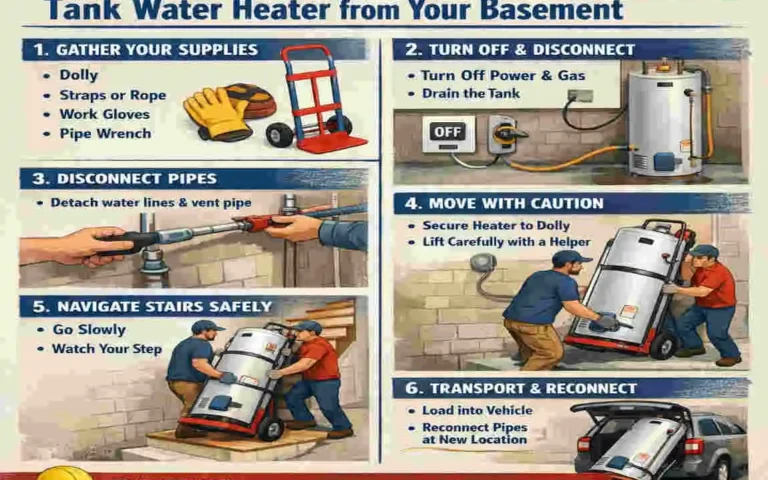 how to move a tank water heater from basement