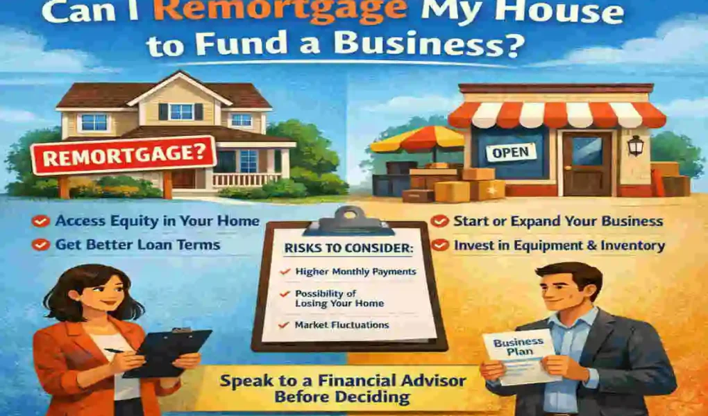 can i remortgage my house to buy a business