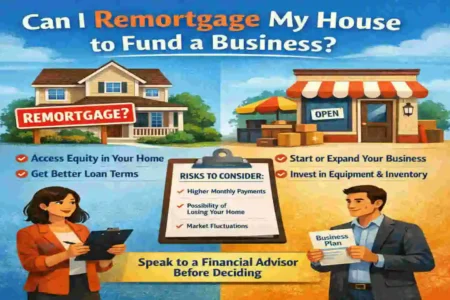 can i remortgage my house to buy a business