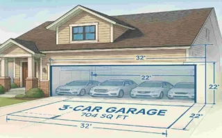 How Many Square Feet Does a 3-Car Garage Add to Your House?