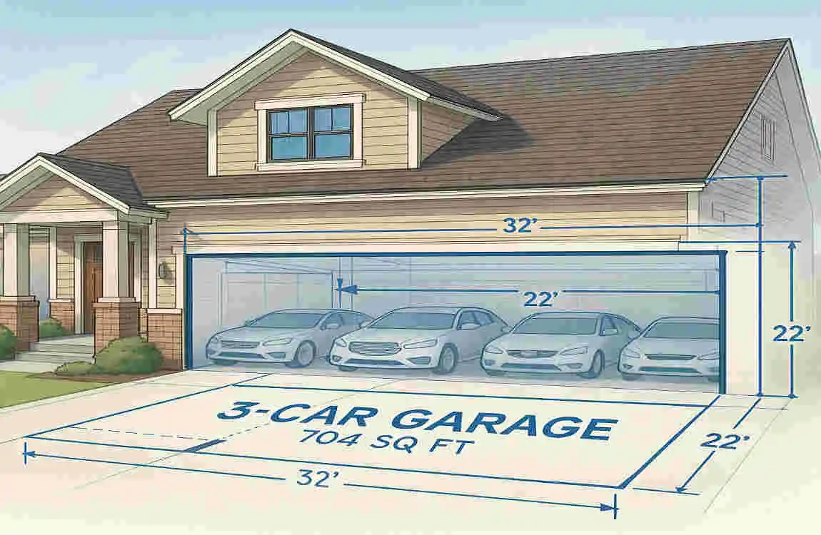 How Many Square Feet In A 3 Car Garage