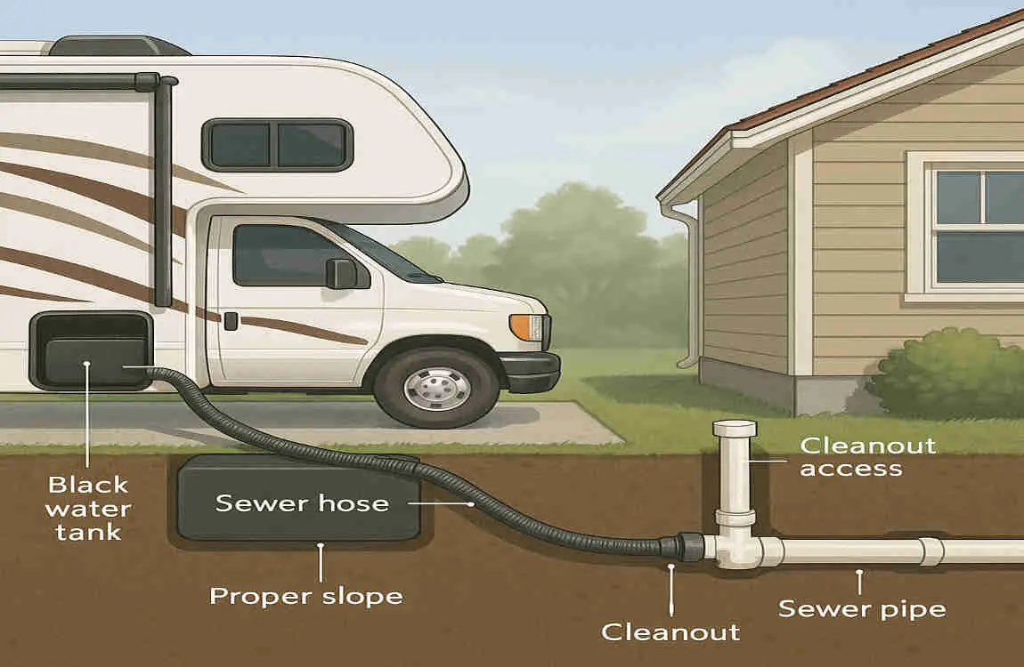 how to connect rv to house sewer