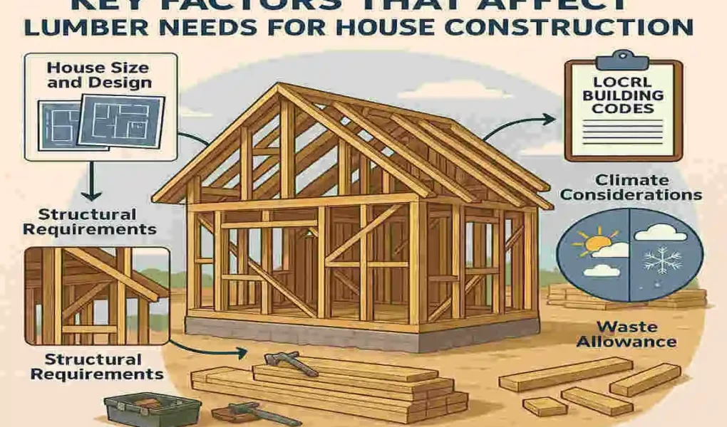 how much lumber is needed to build a house
