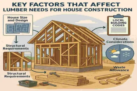how much lumber is needed to build a house