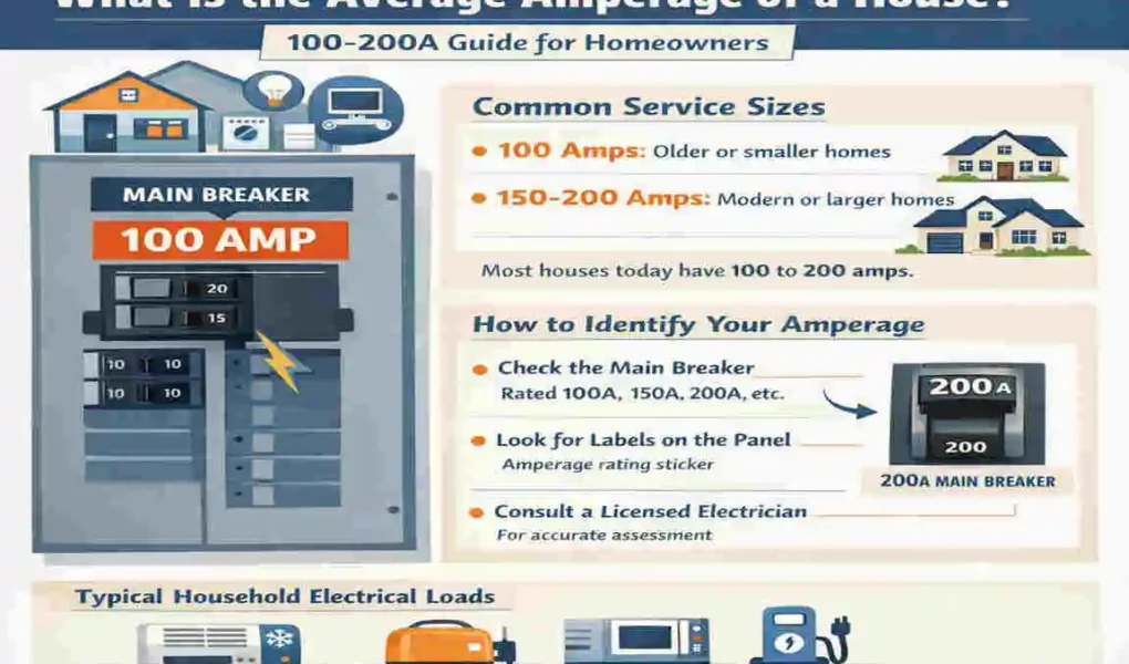 What Is the Average Amperage of a House? 100-200A Guide for Homeowners