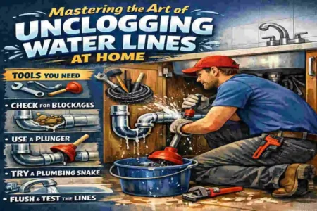 how to unclog water lines in house