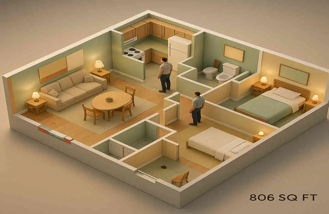 Perfect Bedroom Size in an 806 Sqft House: Space Tips