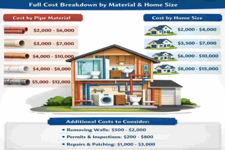 how much to replace plumbing pipes