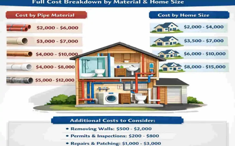 how much to replace plumbing pipes