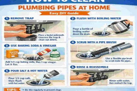 how to clean plumbing pipes at home