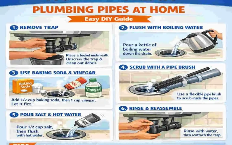 how to clean plumbing pipes at home