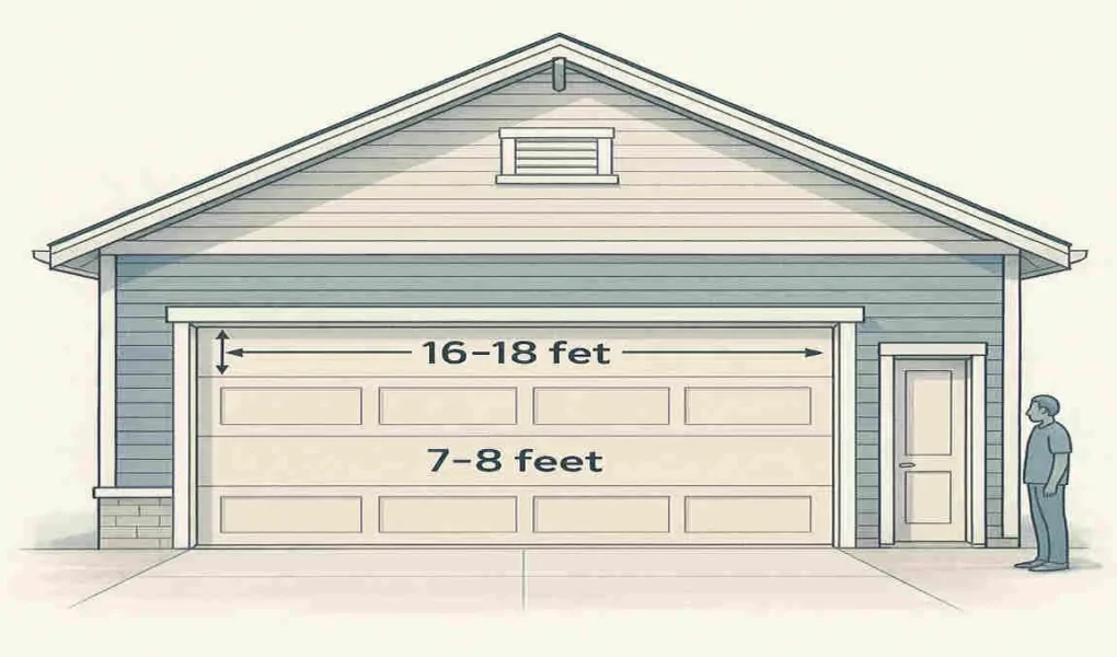 how wide is a double garage door