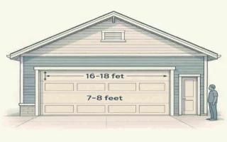 how wide is a double garage door